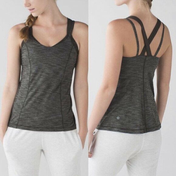 Lululemon Run For Gold Tank Heathered Gator Green - Picture 1 of 13